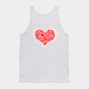 Valentites heart of romatic objects Red Tank Top